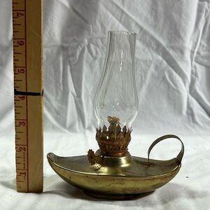 Vintage Brass Finger Oil Lamp